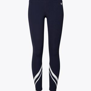 Tory Sport Blue High Rise Chevron Leggings Size Large